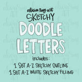 Sketchy Doodle Letters (outline and filling)