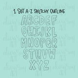Sketchy Doodle Letters (outline and filling)