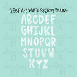 Sketchy Doodle Letters (outline and filling)