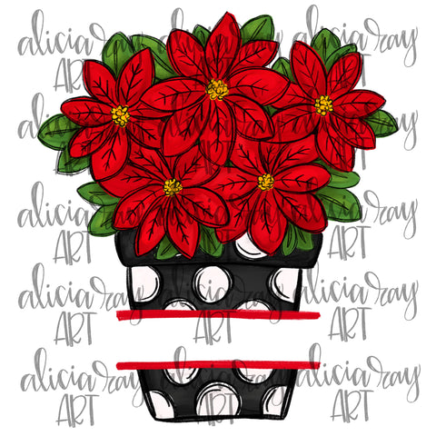 Poinsettia Name Plate