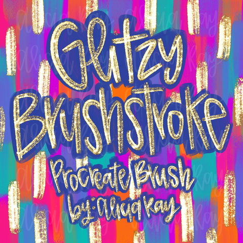 Glitzy Brushstroke Procreate Brush