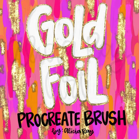 Gold Foil Procreate Brush