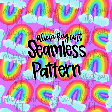 Rainbow Bright Seamless Pattern