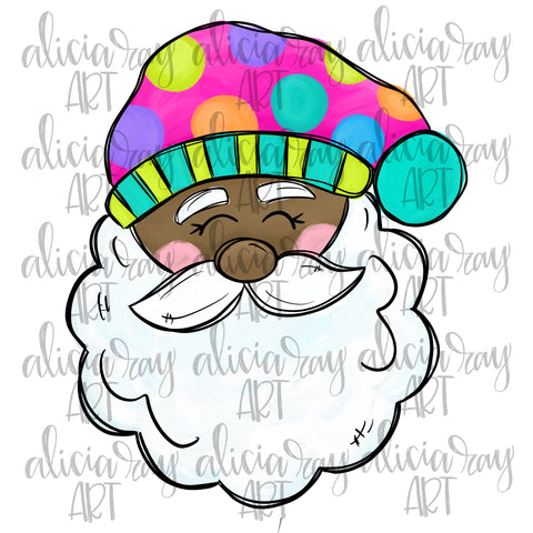 Colorful Santa Claus dark skin