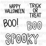 Hand Drawn Halloween Doodles Procreate Stamp Brush Set