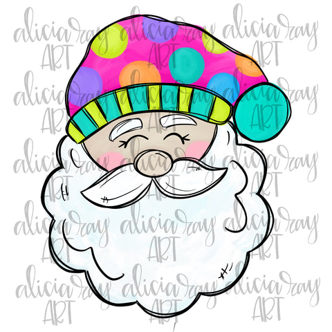 Colorful Santa Claus light skin