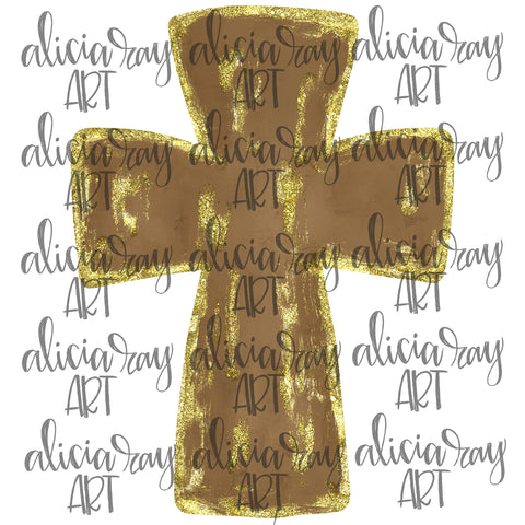 Gold Foil Cross