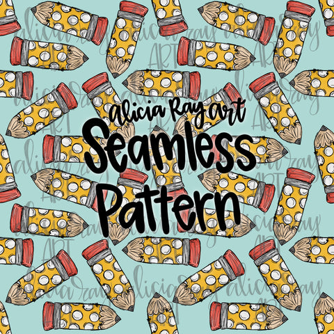 School Pencil Seamless Pattern