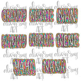 Mother's Day Names Bundle Gold Foil