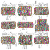 Mother's Day Names Bundle Gold Foil