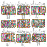 Mother's Day Names Bundle Gold Foil