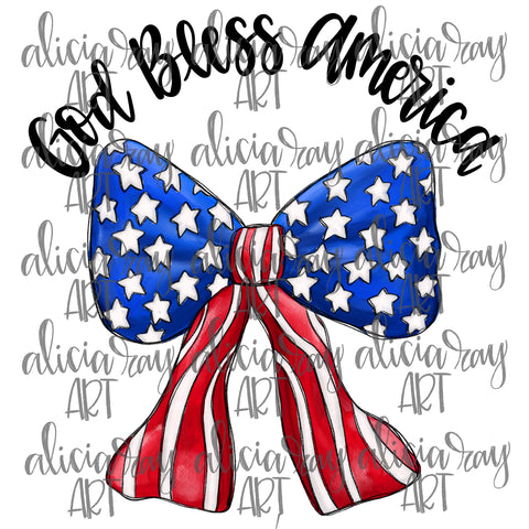 Coquette Bow God Bless America (top)