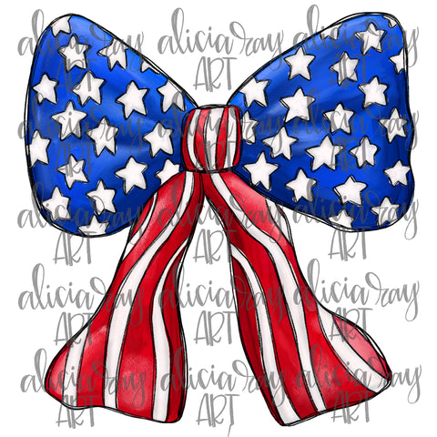 Patriotic Coquette Bow