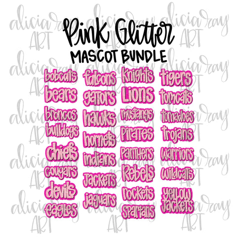 Pink Glitter Mascot Bundle