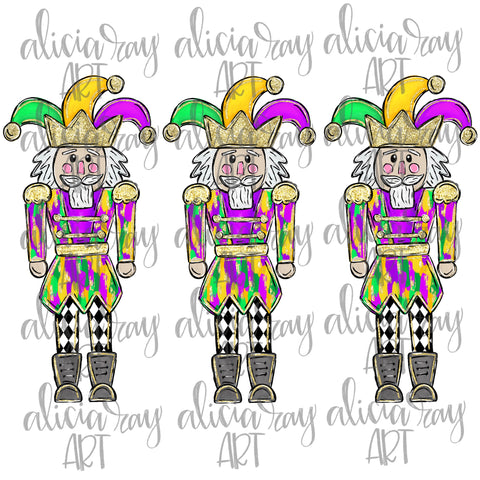 Set of Mardi Gras Nutcracker Jesters