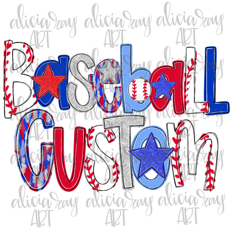 Baseball Custom Lettering