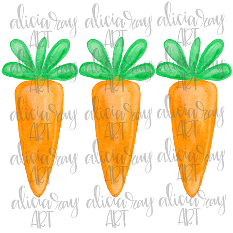 Watercolor Carrots