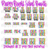 Preppy Bright School Teacher Bundle