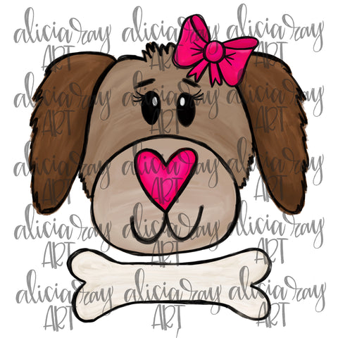 Valentine Dog Girl