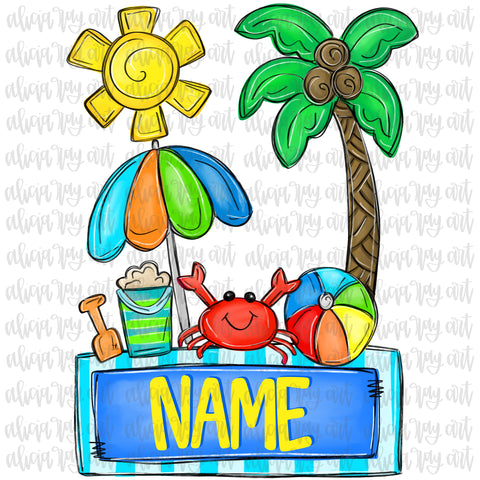 Boy Beach Name Plate