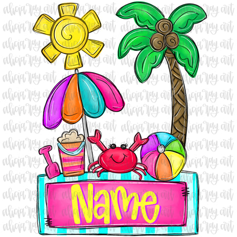 Girl Beach Name Plate