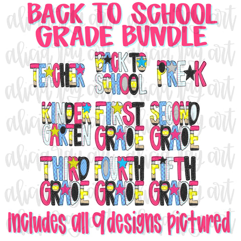 Back To School Grade And Teacher Bundle