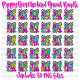 Preppy Bright Checkered Bow Mascot Bundle