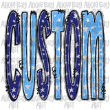 Your School Colors Starry Mascot Custom