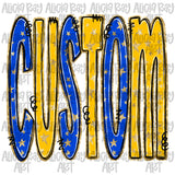 Your School Colors Starry Mascot Custom