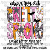 Pretty Spooky Doodle Letters Alpha Set