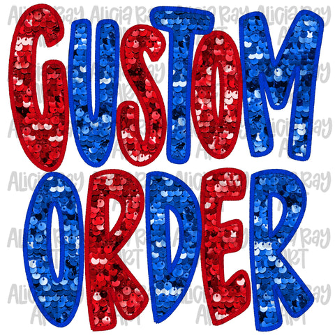 Faux Embroidered Sequin Mascot Custom