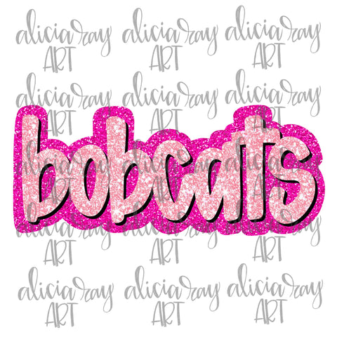 Bobcats Pink Glitter