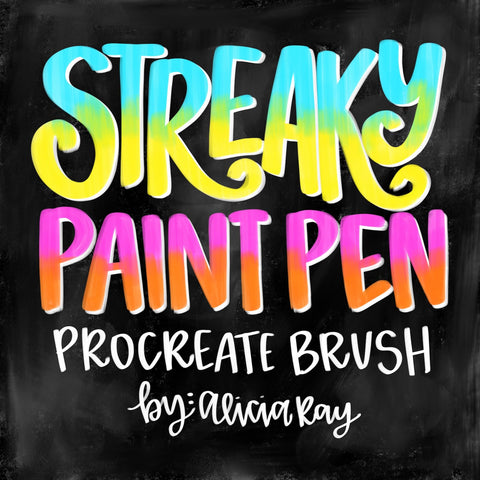 Streaky Paint Pen Procreate Brush