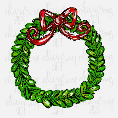 Blank Wreath With Bow