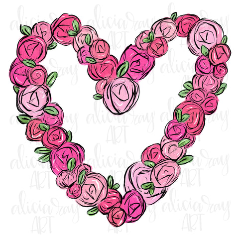 Floral Heart Wreath