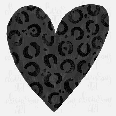Black Leopard Heart
