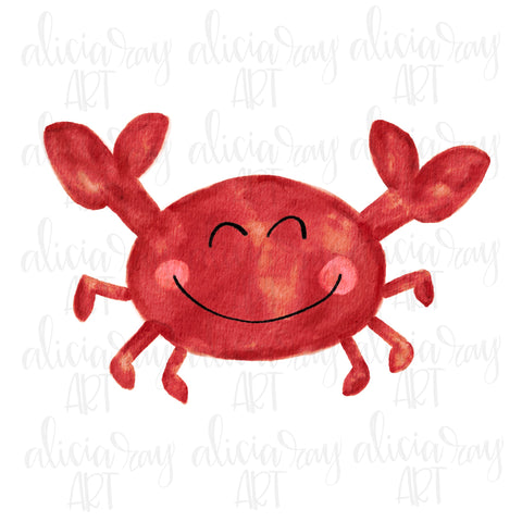 Watercolor Crab