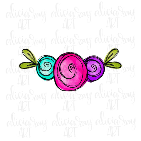 Watercolor Floral Bundle (matches Mother's Day Design)