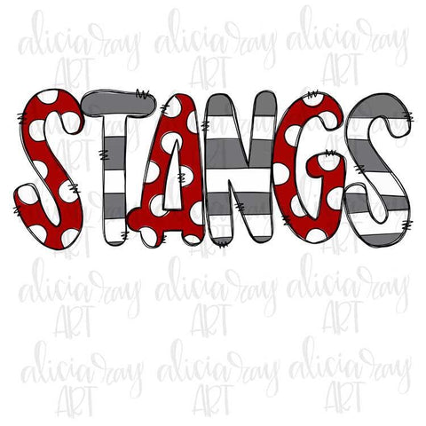 Stangs Crimson and Gray