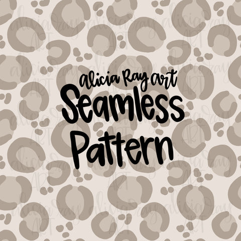 Neutral Leopard Seamless Pattern