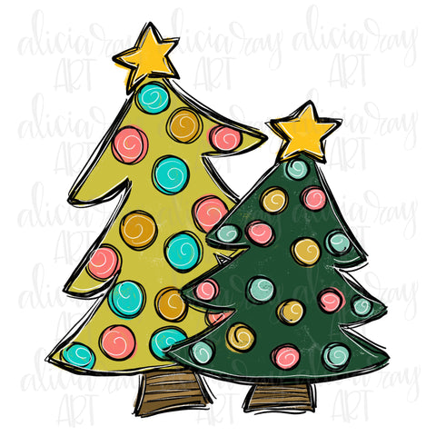 Whimsical Christmas Trees