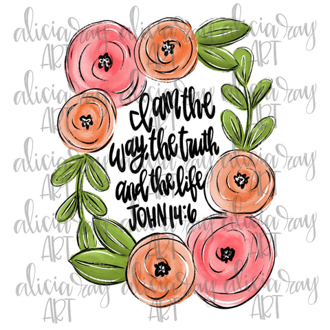 Floral Wreath With Bible Verse