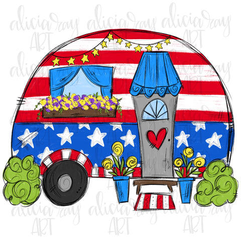 Patriotic Camper