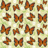 Monarch Butterfly Seamless Pattern