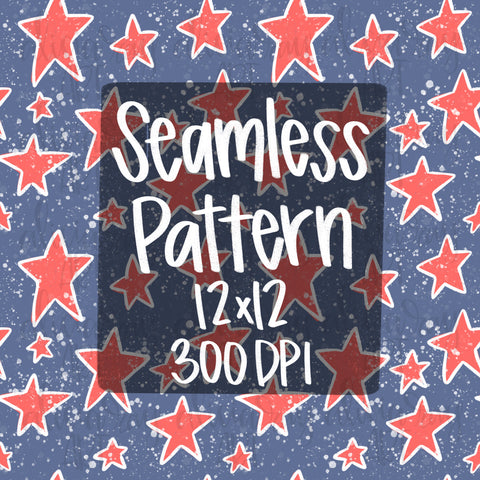 Patriotic Star Seamless Pattern