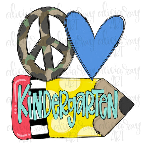 Peace Love Kindergarten - Boy