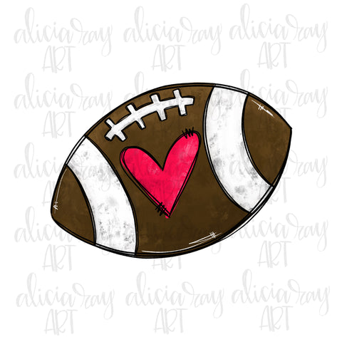 Cute Football with Heart