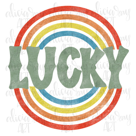 Retro Rainbow Lucky