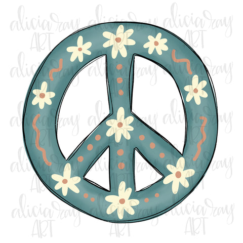 Floral Peace Sign