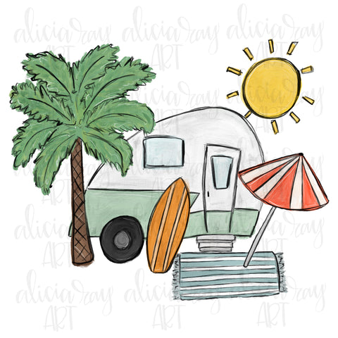 Retro Beach Camper